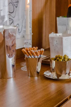 Esencial Hogar Glassware|Hexagon Silver-Plated Pitcher