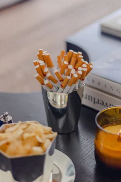 Esencial Hogar Glassware|Hexagon Silver-Plated Small Tumbler