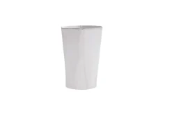 Esencial Hogar Glassware|Hexagon Silver-Plated Tall Tumbler
