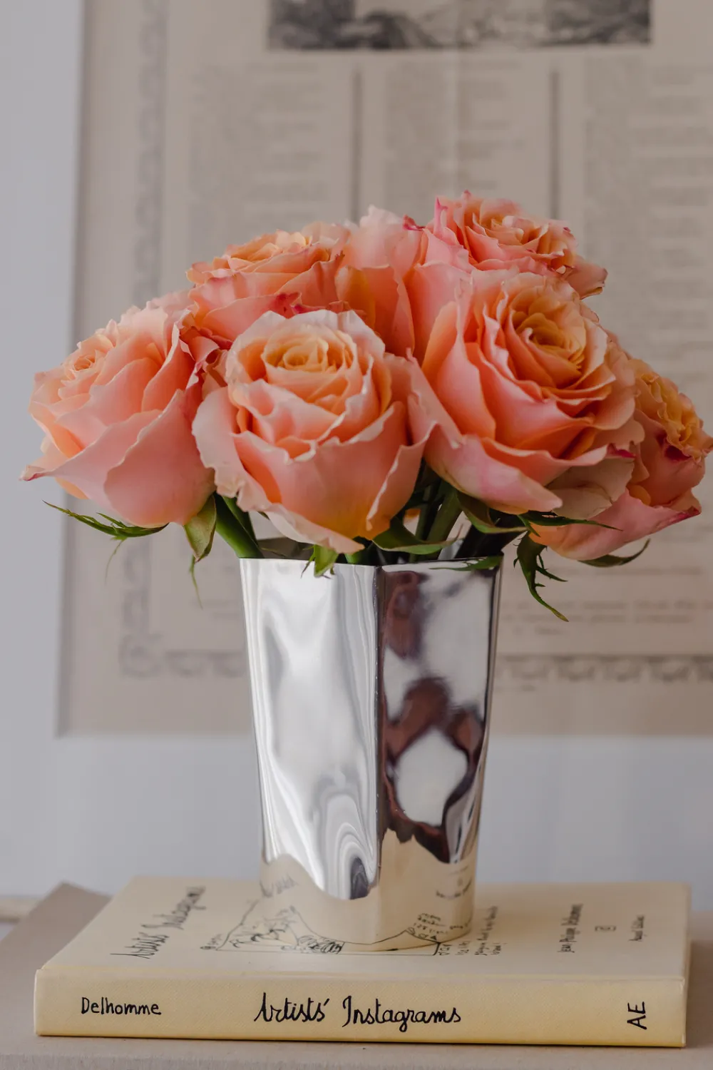 Esencial Hogar Glassware|Hexagon Silver-Plated Tall Tumbler