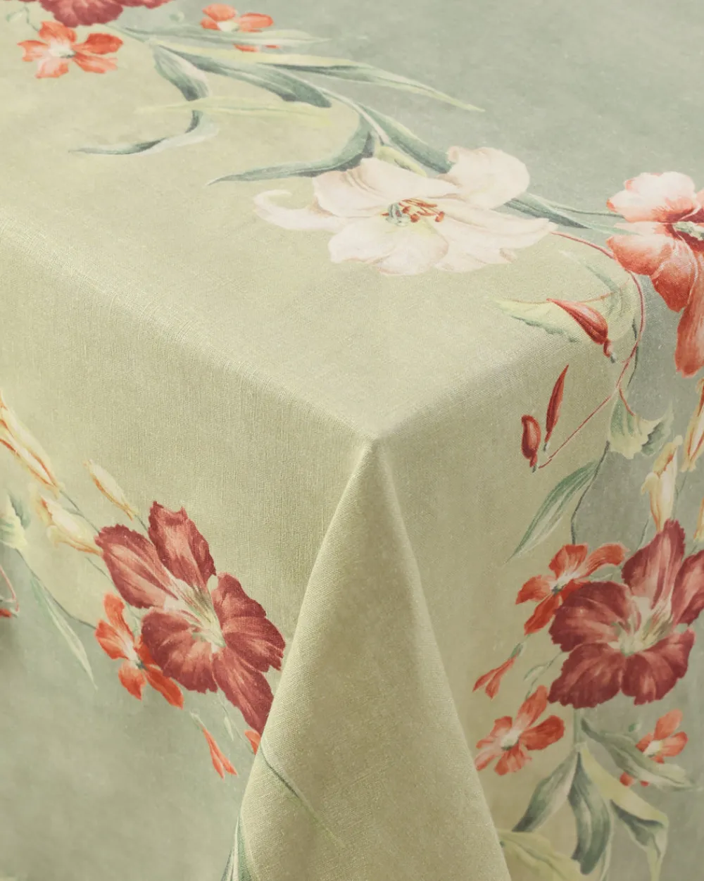 Cabana Place Settings & Linens|Hibiscus Sage Tablecloth