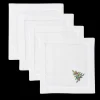 Henry Handwork Place Settings & Linens|Holiday Tree Cocktail Napkins, Set of 4