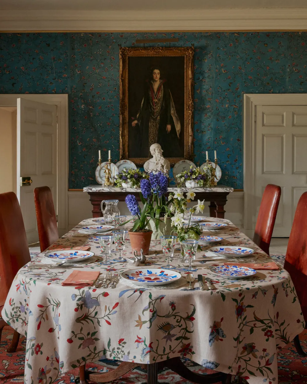 Cabana Place Settings & Linens|Houghton Hall Magnolia Tablecloth