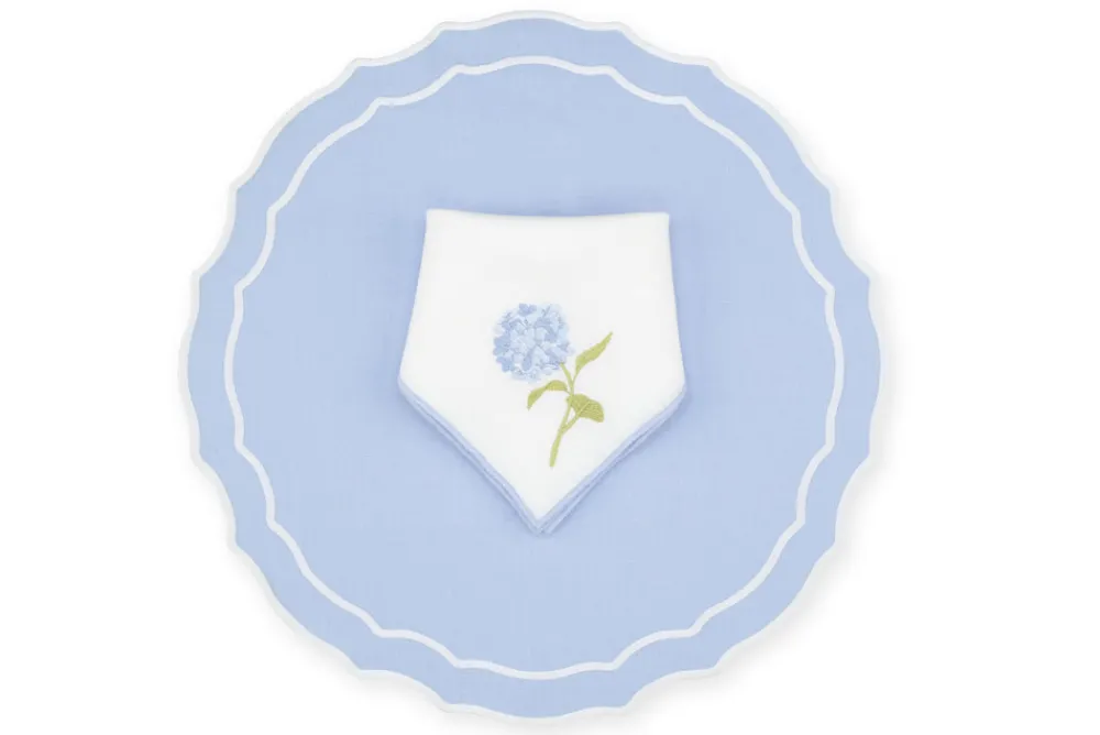 TriChi Design Place Settings & Linens|Hydrangea Napkin and Vidro Placemat, Set of 2