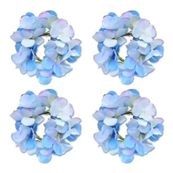 Chefanie Place Settings & Linens|Hydrangea Napkin Rings, Set of 4