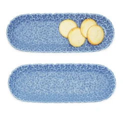 Two's Company Dinnerware|Hydrangea Tidbit / Cracker Dish