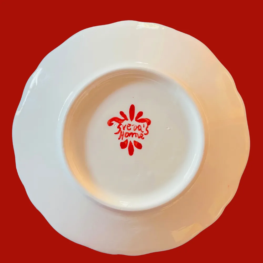 Sveva's Home Dinnerware|I Googled My Symptoms and It Turns Out I Only Need Good Pasta and Good Wine Scalloped Plate, Set of 6