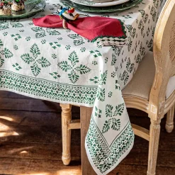 Juliska Place Settings & Linens|Iberian Border 60" x 120" Tablecloth in Evergreen