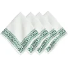 Juliska Place Settings & Linens|Iberian Border Napkin in Evergreen, Set of 4