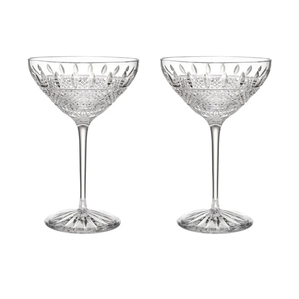 Waterford Glassware|Irish Lace Martini 10 oz, Set of 2