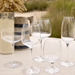 Costa Nova Glassware|Isabel Collection Flutes 9.75 oz in Clear, Set of 6
