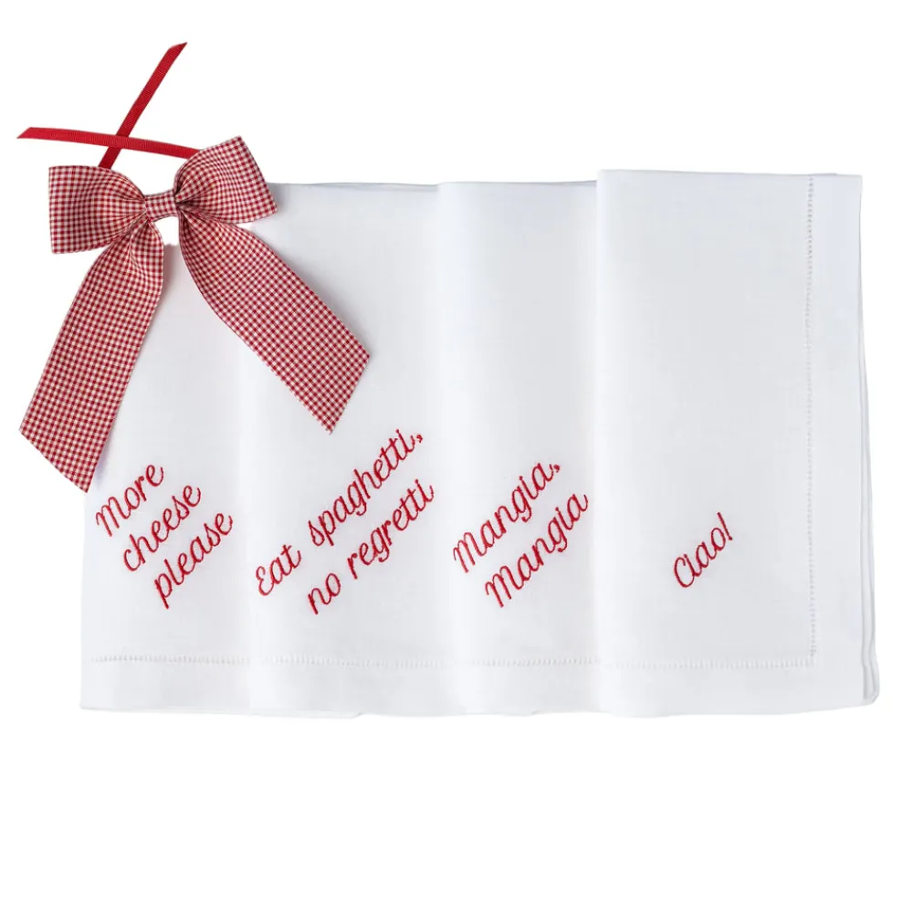 No Reservations Place Settings & Linens|Italian Dinner Napkin, Set of 4