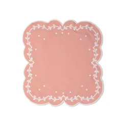 Loulou La Dune Place Settings & Linens|Ivy Placemat and Napkin Set in Pink