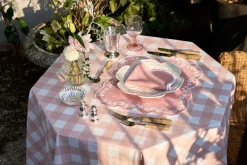 Loulou La Dune Place Settings & Linens|Ivy Placemat and Napkin Set in Pink