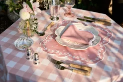 Loulou La Dune Place Settings & Linens|Ivy Placemat and Napkin Set in Pink