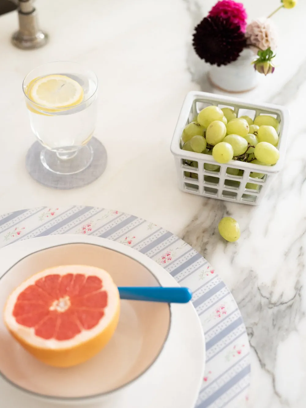 Proper Table Co. Place Settings & Linens|James Vintage Floral Stripe Placemat