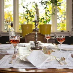 Henry Handwork Place Settings & Linens|Jardin Classic Linen Placemat in Six Colors