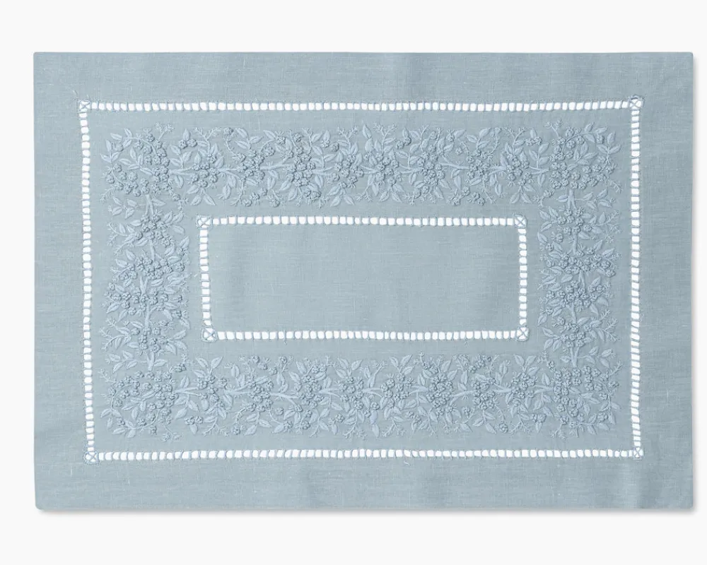 Henry Handwork Place Settings & Linens|Jardin Monochrome Placemat in Six Colors