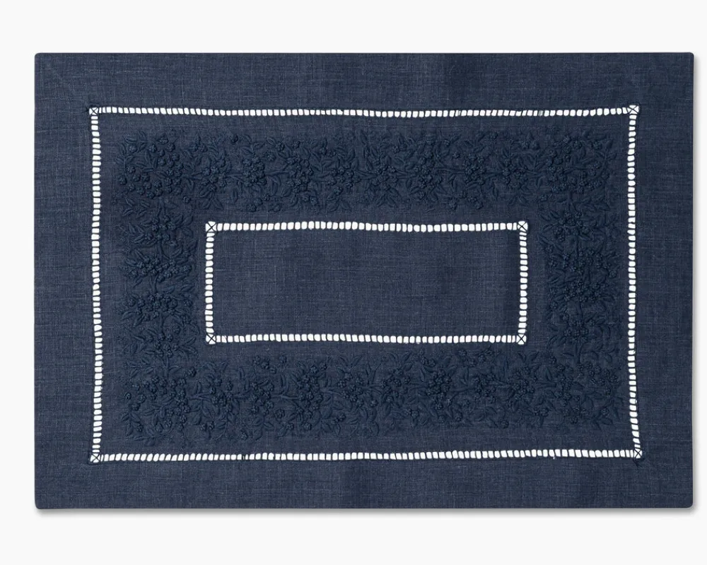 Henry Handwork Place Settings & Linens|Jardin Monochrome Placemat in Six Colors