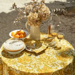 Couleur Nature Place Settings & Linens|Jardin Napkins Mustard & Grey, Set of 6