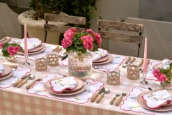 Loulou La Dune Place Settings & Linens|Jardin Placemat and Napkin Set in White