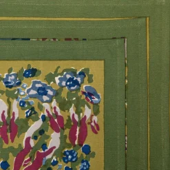 Couleur Nature Place Settings & Linens|Jardin Placemats Blue & Vert, Set of 6