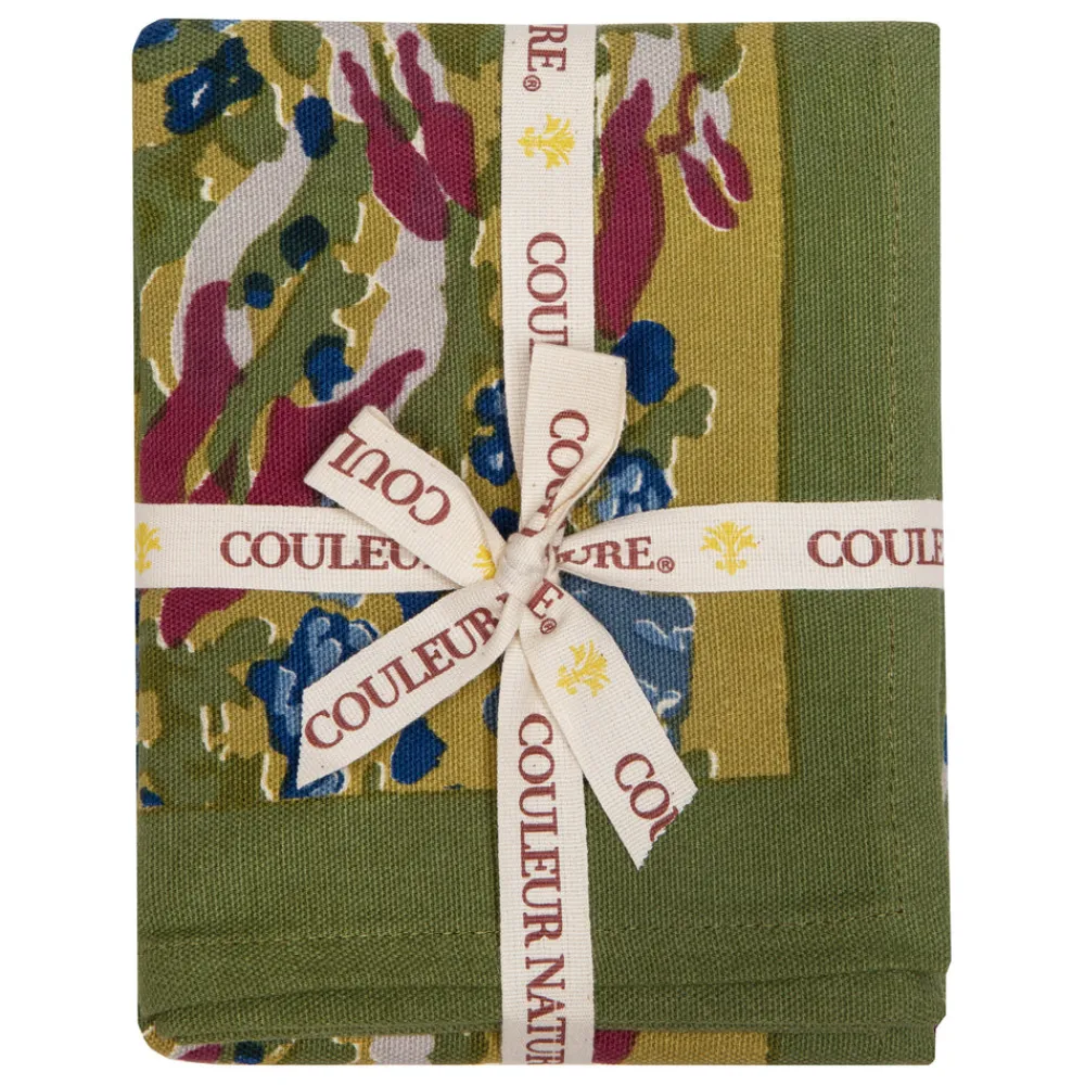 Couleur Nature Place Settings & Linens|Jardin Tea Towels Blue & Vert, Set of 3