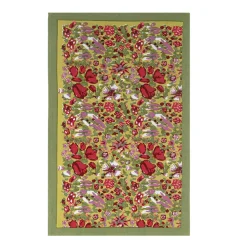 Couleur Nature Place Settings & Linens|Jardin Tea Towels Red & Green , Set of 3