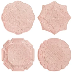 Juliska Dinnerware|Jardins Du Monde Dessert/Salad Plate Assorted, Set of 4 in Blush