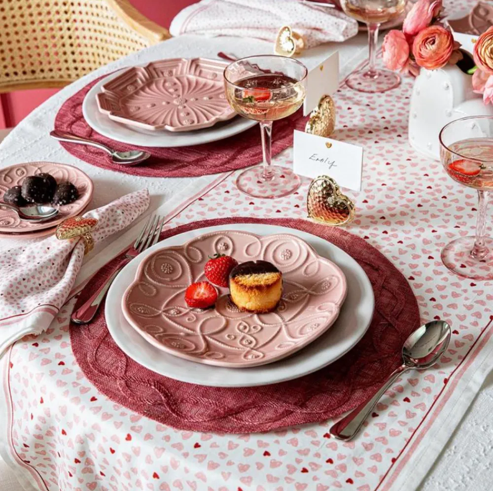 Juliska Dinnerware|Jardins Du Monde Dessert/Salad Plate Assorted, Set of 4 in Blush