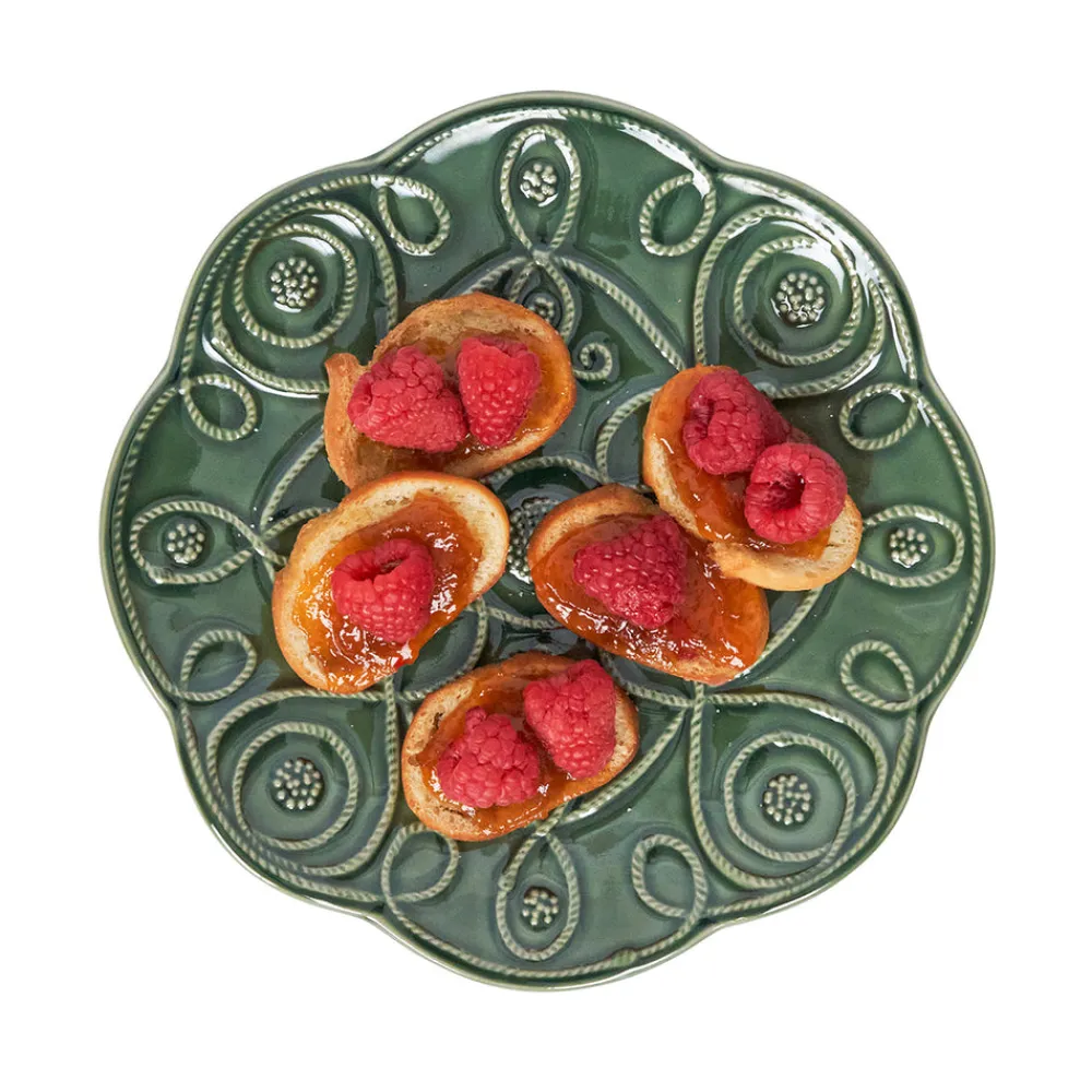 Juliska Dinnerware|Jardins Du Monde Dessert/Salad Plate Assorted, Set of 4 in Basil
