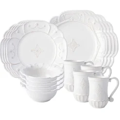 Juliska Dinnerware|Jardins du Monde Whitewash 16 pc Set