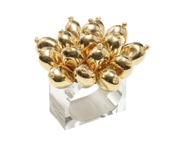 Kim Seybert Place Settings & Linens|Jubilee Napkin Ring in Gold, Set of 4