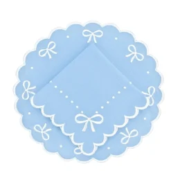 Flying Sheep Country Place Settings & Linens|Juliet Bows Placemat - Blue, Set of 4