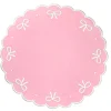 Flying Sheep Country Place Settings & Linens|Juliet Bows Placemat in Pink, Set of 4