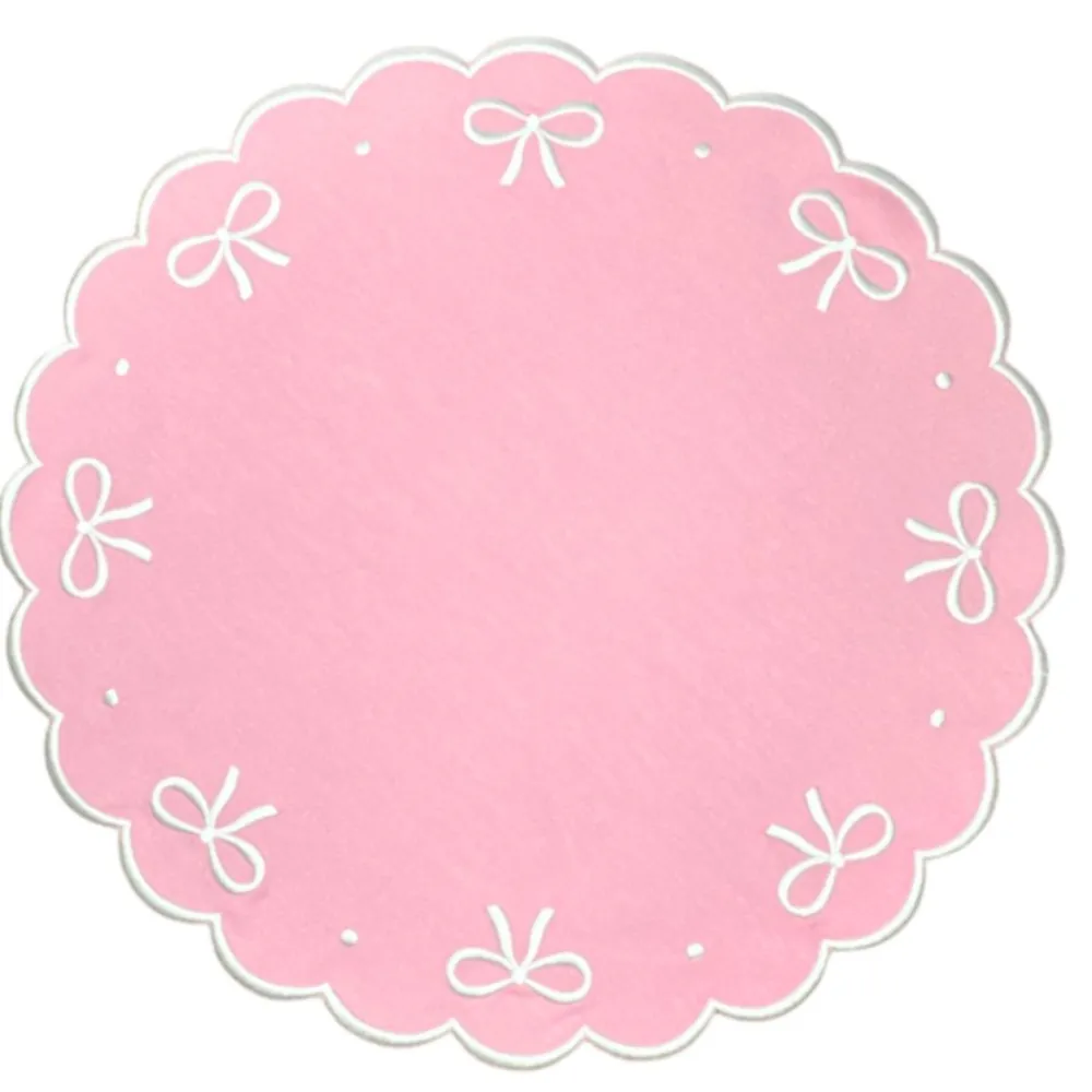 Flying Sheep Country Place Settings & Linens|Juliet Bows Placemat in Pink, Set of 4