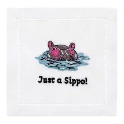 August Morgan Place Settings & Linens|Just A Sippo Cocktail Napkins, Set of 4
