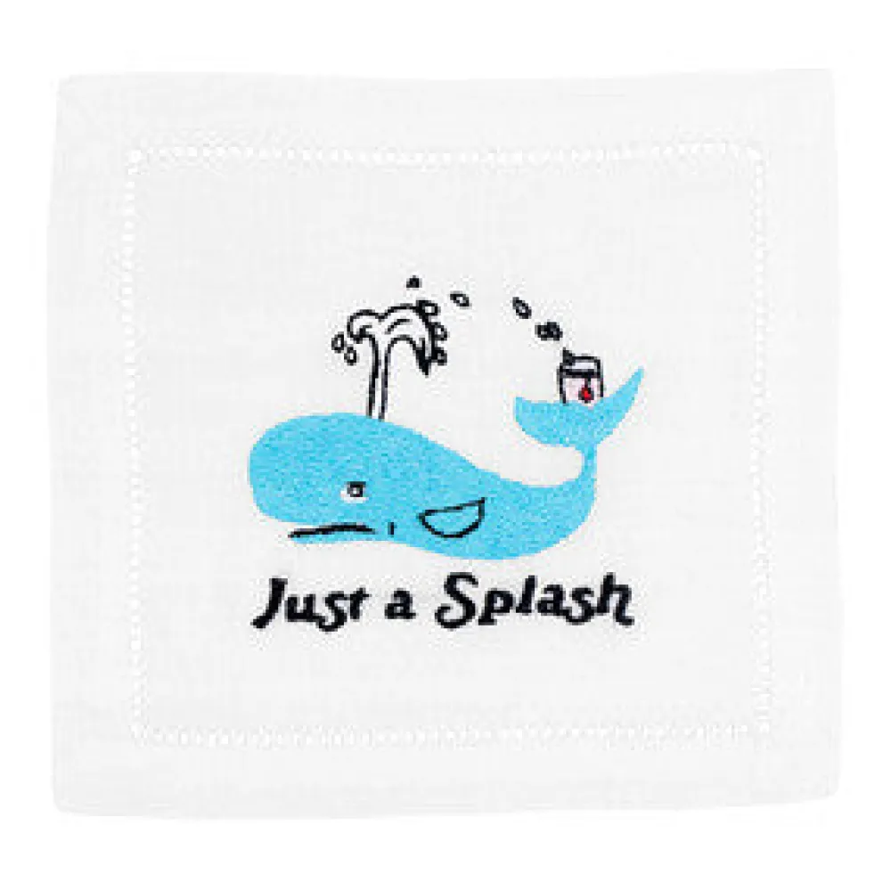 August Morgan Place Settings & Linens|Just A Splash Cocktail Napkins, Set of 4