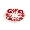 Themis Z Dinnerware|Kallos Dinner Plate in Deep Red on White