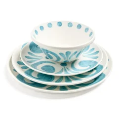 Themis Z Dinnerware|Kallos Salad Plate in Aqua