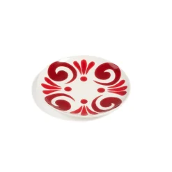 Themis Z Dinnerware|Kallos Salad Plate in Deep Red on White