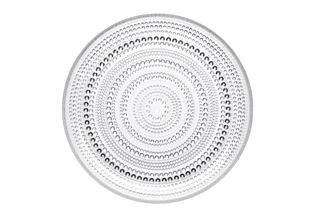 Iittala Dinnerware|Kastehelmi Medium Plate in Clear