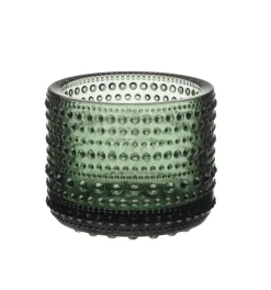 Iittala Candles|Kastehelmi Tealight Candleholder 2.52" Pine Green