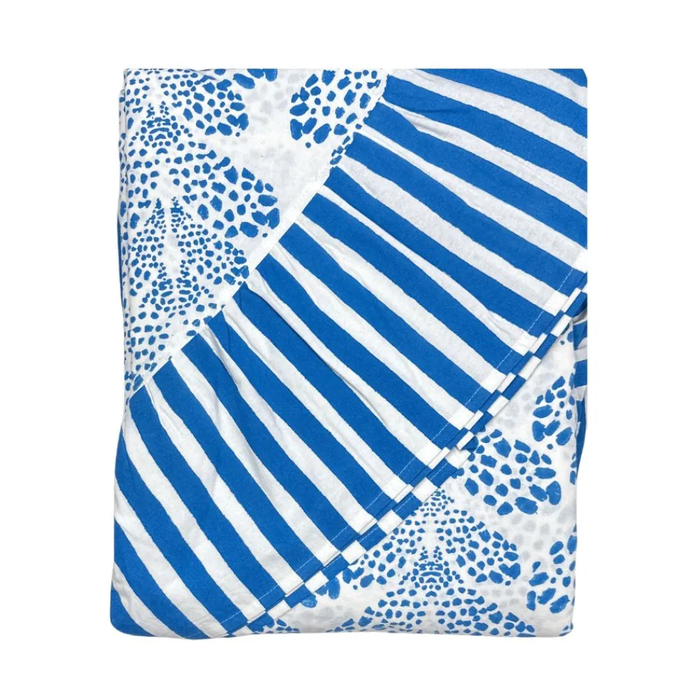 Flying Sheep Country Place Settings & Linens|Kelli Tablecloth in Cabana Blue