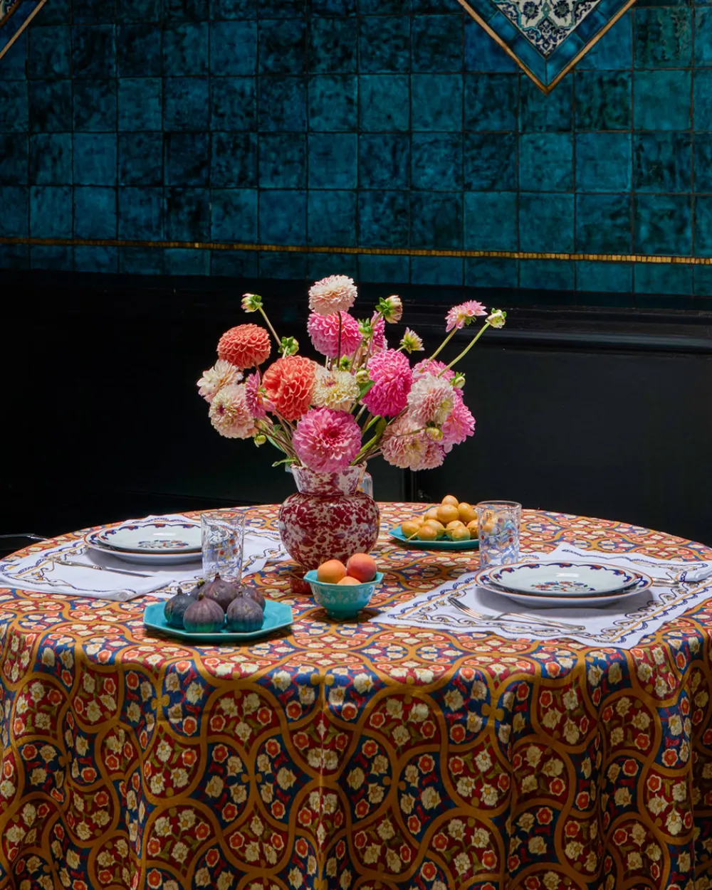 Cabana Place Settings & Linens|Khiva Tablecloth, Square