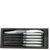 Jean Dubost Laguiole Flatware|Knives with White Handles, Set of 6