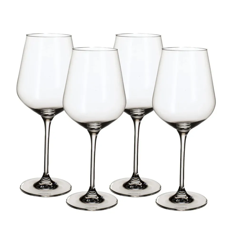 Villeroy & Boch Glassware|La Divina Burgundy in Clear, Set of 4