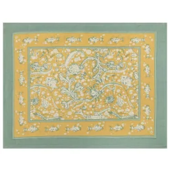 Couleur Nature Place Settings & Linens|La Mer Mats in Aqua & Citrine, Set of 6