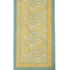 Couleur Nature Place Settings & Linens|La Mer Runner Aqua & Citrine