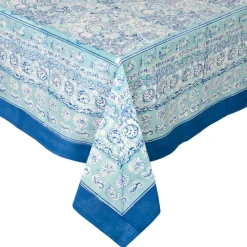 Couleur Nature Place Settings & Linens|La Mer Tablecloth in Aqua